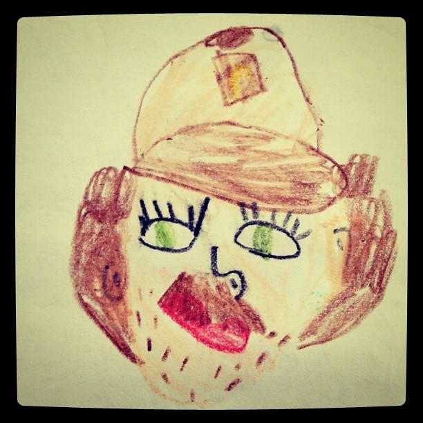 Emma's drawing of Daddy
