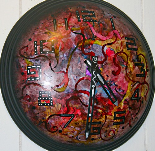 Funky Wall Clock by Rick Cheadle Art and Designs