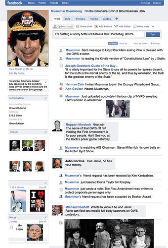 MUAMMAR BLOOMBERG'S FACEBOOK PAGE by Colonel Flick
