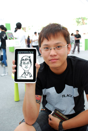 digital caricature live sketching on HTC Flyer for HTC Weekend - Day 2 - 23