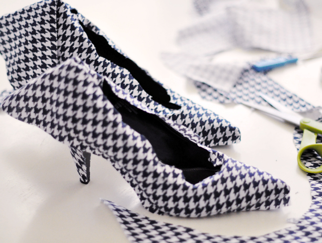 Houndstooth Shoes DIY - 20