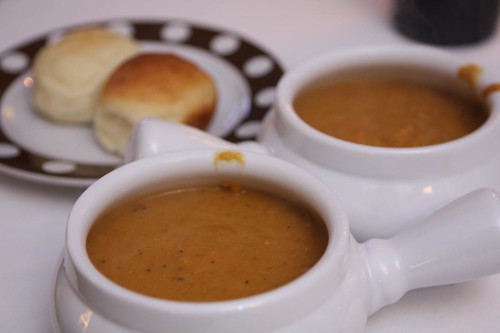 Roasted Root Vegetable Bisque with Sweet Rolls