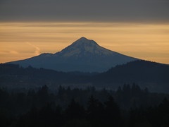Portland, Oregon. Mt. Hood sunrise.