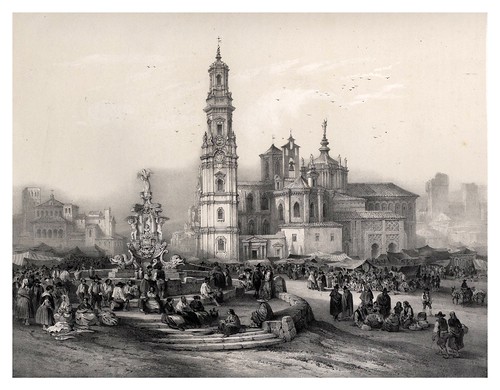 001-Un mercado en España-España artística y monumental.. Tomo I-1842-1850-Genaro Perez de Villa-Amil