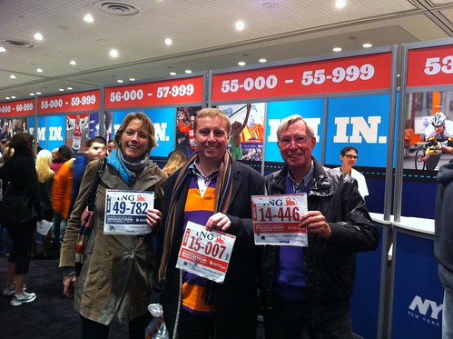 Our start numbers for the New York Marathon