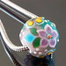 Charm bead : Viola garden