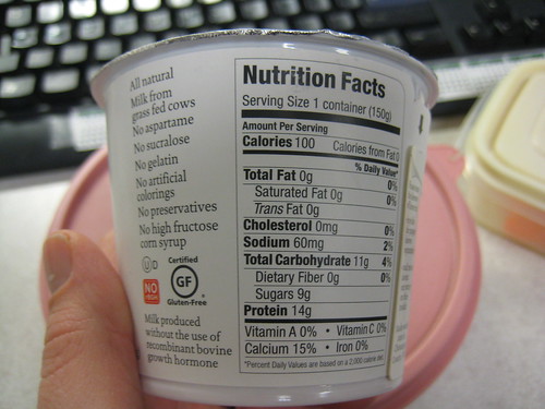 Siggi's strawberry yogurt nutrition stats