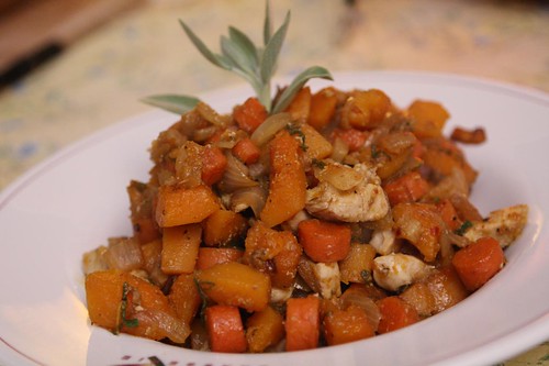 Fall Stew with Chicken, Butternut Squash, Pancetta, and Sage