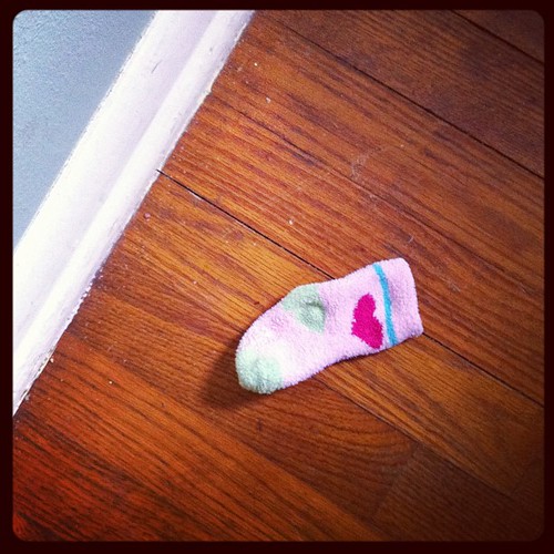 I love that my life now includes finding tiny socks on the floor.