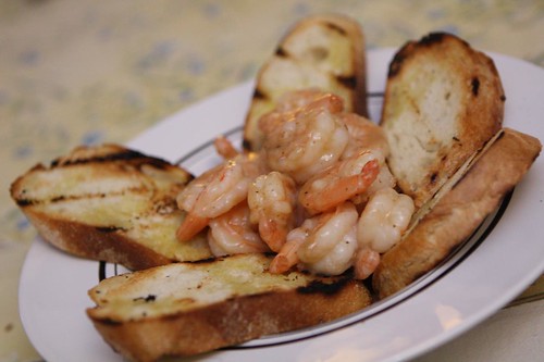 Coconut Curry Shrimp with Grilled Baguette