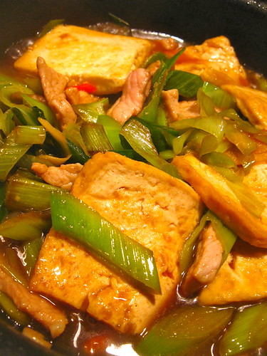 Stir Fried Tofu with Pork and Leeks http://singlishswenglish.blogspot.com/