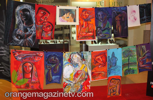 Vincente Manansala's paintings were displayed all over the venue