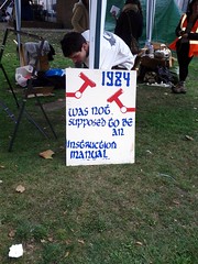 1984 Was Not Supposed to Be an Instruction Manual, sign, Finsbury Square, Occupy London, London, UK.jpg