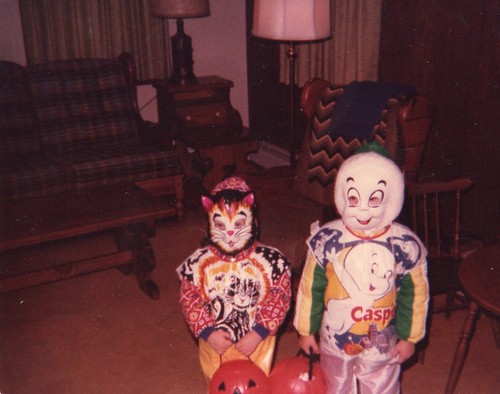 One of my first Halloweens that's me on the right.