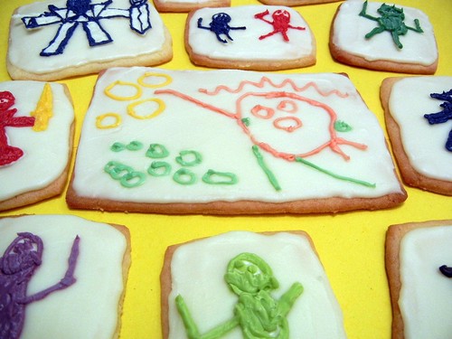kid artwork cookies