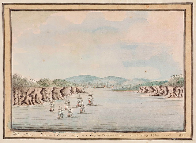 Botany Bay, Sirius and Convoy going in, 21st January 1788