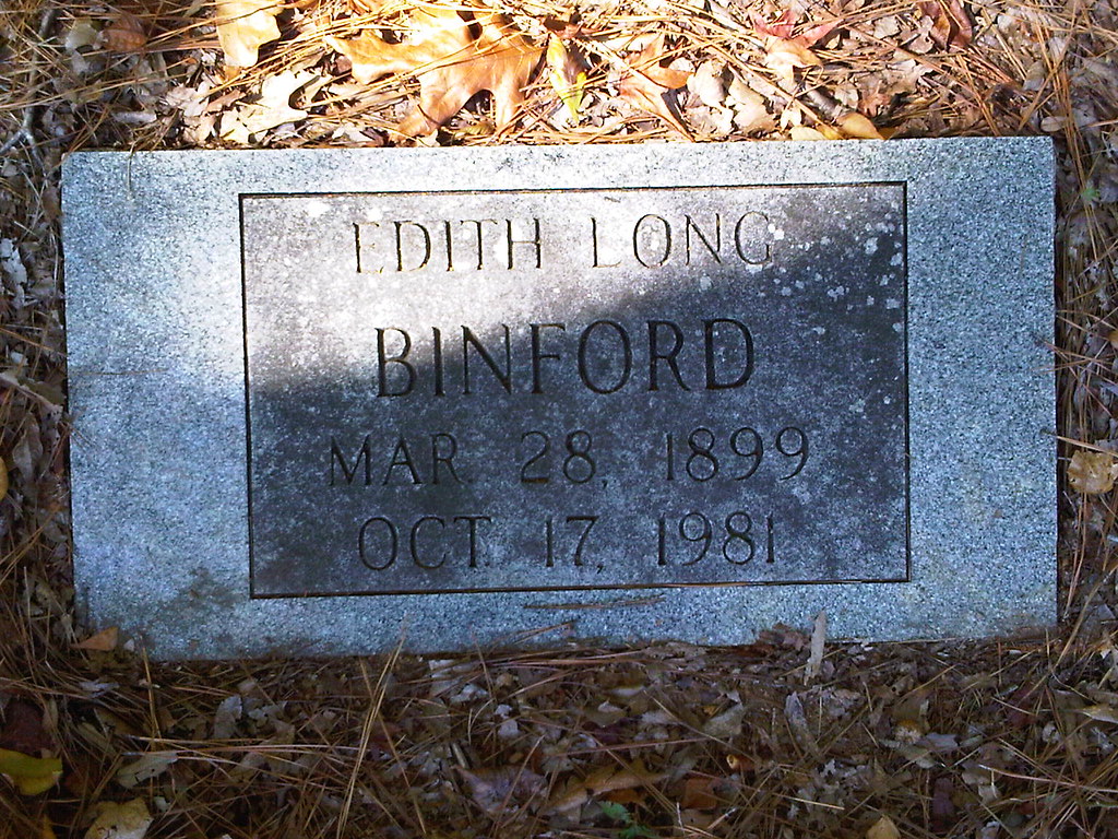 Gumm Cemetery Edith Long Binford