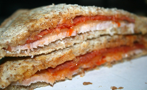 Kassler-Papriksalami-Sandwichtoast / Smoked pork & paprika salami sandwich toast
