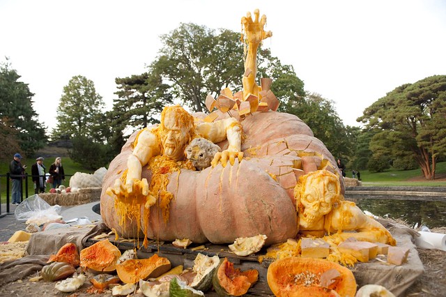 Ray Villafane's pumpkin sculpture