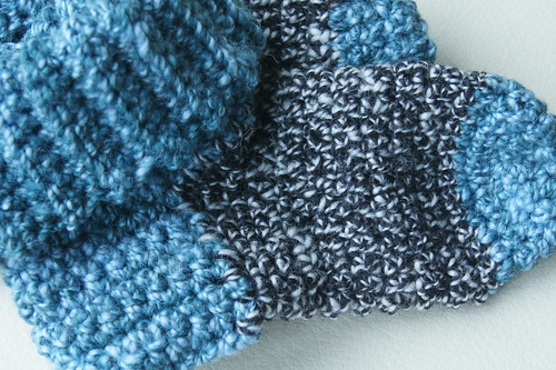 Crochet socks from handspun yarn