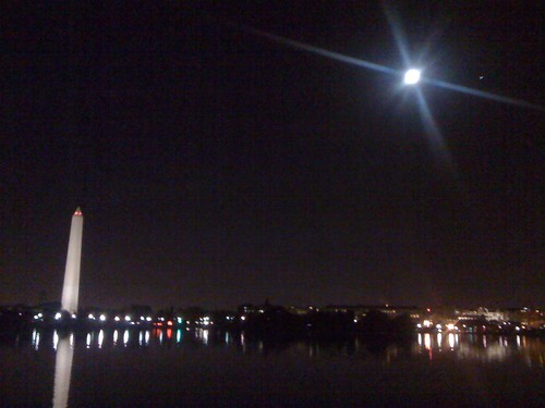 Moon & Jupiter over the Washington Monument