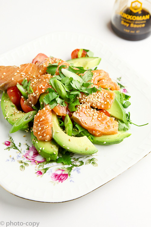 salmon avocado  salad