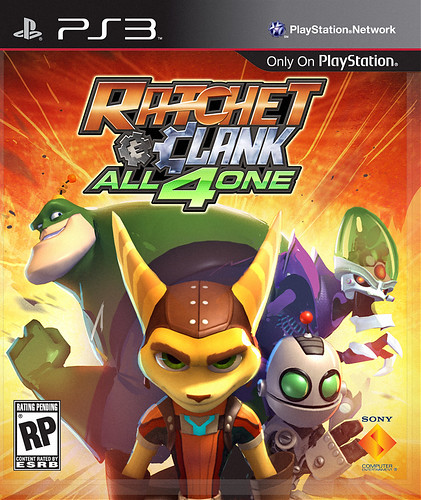 Ratchet & Clank: All 4 One pre-release box art: Near final