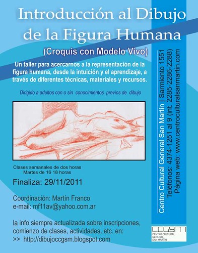 taller introducción al dibujo de la figura humana croquis con modelo vivo centro cultural general san martin