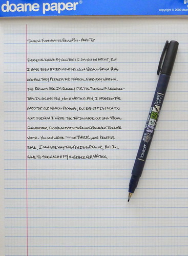 Tombow Fudenosuke Brush Pen Hard Tip Review — The Pen Addict