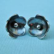 Tiny Rustic Flowers- Post Earrings