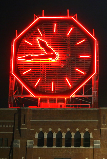 Colgate Clock at night - Clarksville, IN