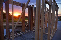 House Frame after Week 1 - Sunset