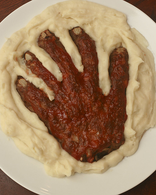 Meatloaf Hand and Mashed Potatoes