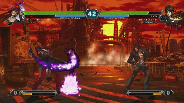 The King of Fighters XIII para PS3: Iori com o Poder das Chamas