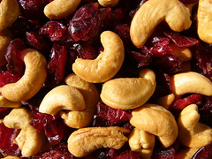 cashews and cranberries