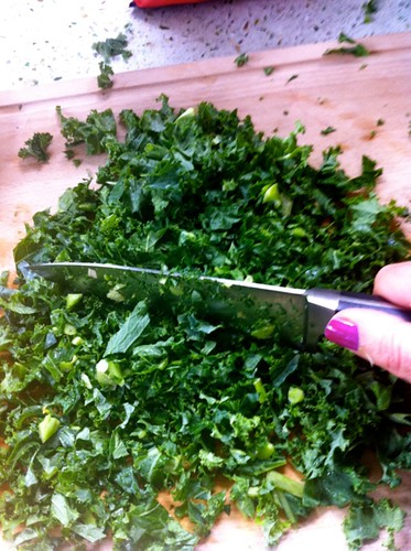Chop chop choppin' kale