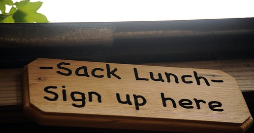 Sack Lunch, Sign up here, Breitenbush Hot Springs, Breitenbush, Marion County, Oregon, USA by Wonderlane