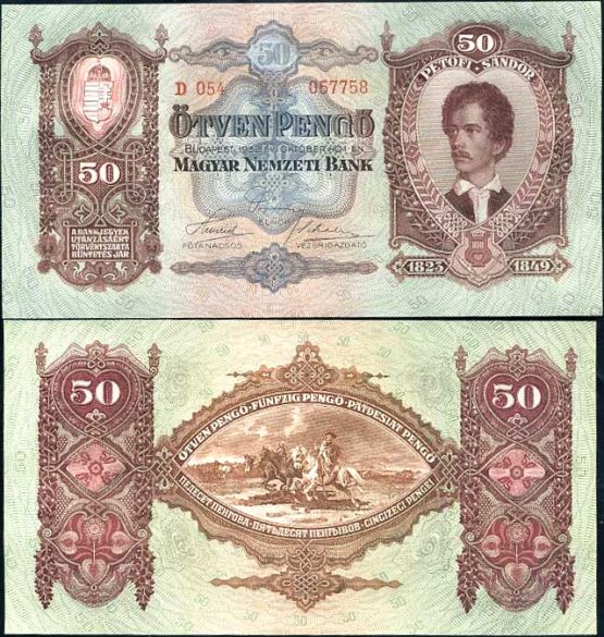 50 Pengő Maďarsko 1932, Pick 99