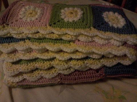 Finished daisy afghan