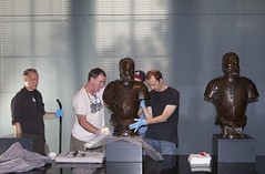Installing the Leone Leoni busts