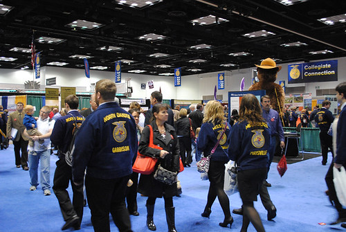 Attendees visit booths at the National FFA Convention.  AMS was one of 300 exhibitors at the event in Indianapolis.