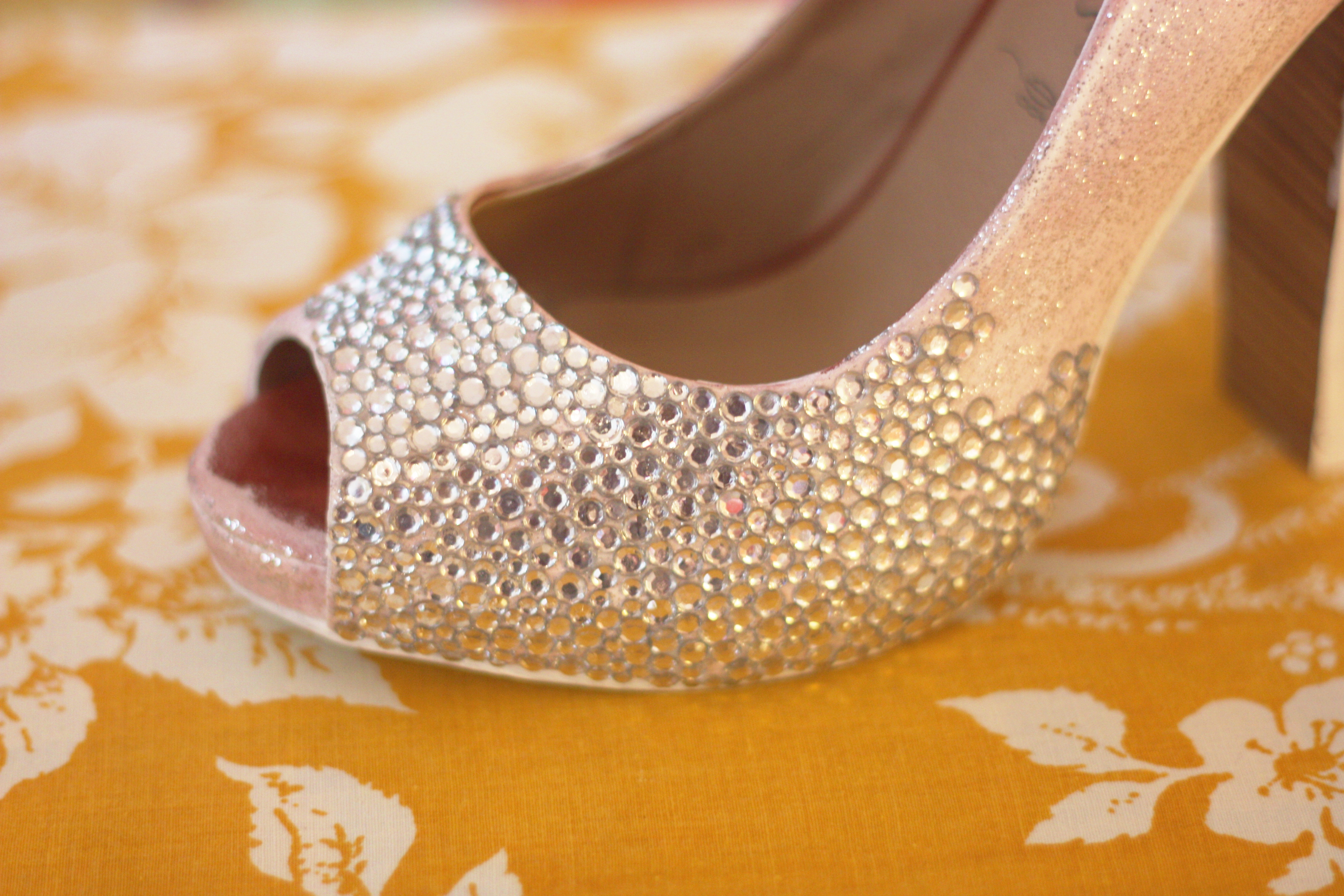 My New Years Eve Shoes diamante covered encrusted WIP