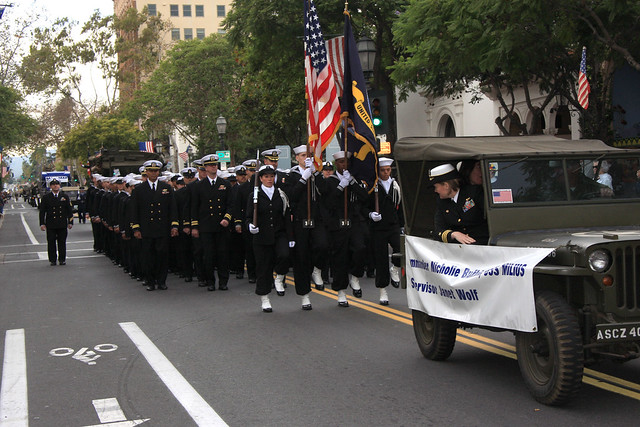 Navy Color Guard march for Veteran’s Day.