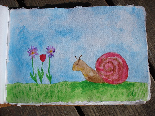 Snail Watercolor Sketch