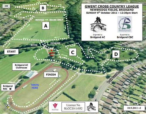 Newbridge fields, Bridgend, cross country course