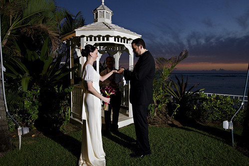 Date and location of wedding Waikiki Beach Hawaii October 2 2011