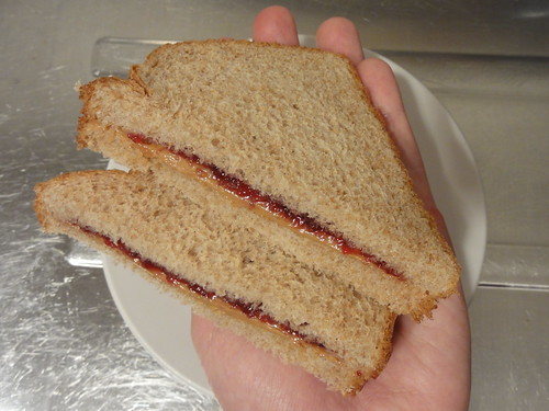 Peanut butter and grape jelly sandwich