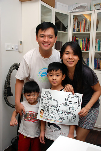 Caricature live sketching for Jonah's birthday party - 18