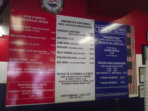 hot dog menu - america's top dog