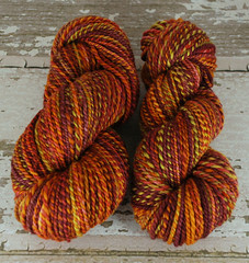 Western Sky Knits' "Autumn Tundra" 8.5oz 2ply Polwarth handspun yarn 